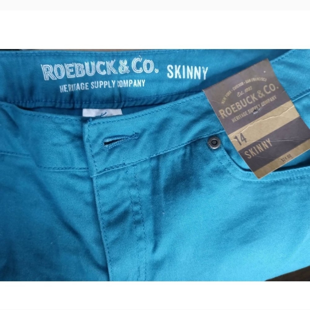 Girls Sz14 Skinny leg Turq pants